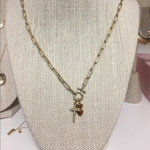 Stella&Dot charm necklace with two charms